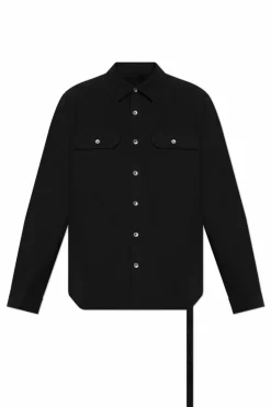 Rick Owens DRKSHDW CZARNY Koszula z kieszeniami