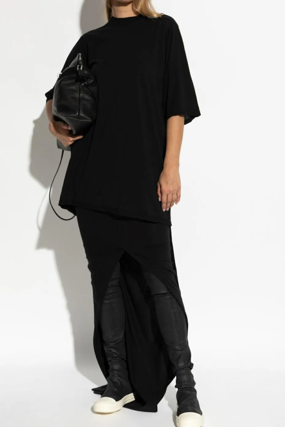 Rick Owens DRKSHDW CZARNY T-shirt `Jumbo`