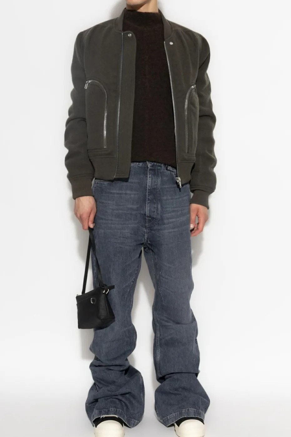 Rick Owens DRKSHDW SZARY Jeansy `Boolan`