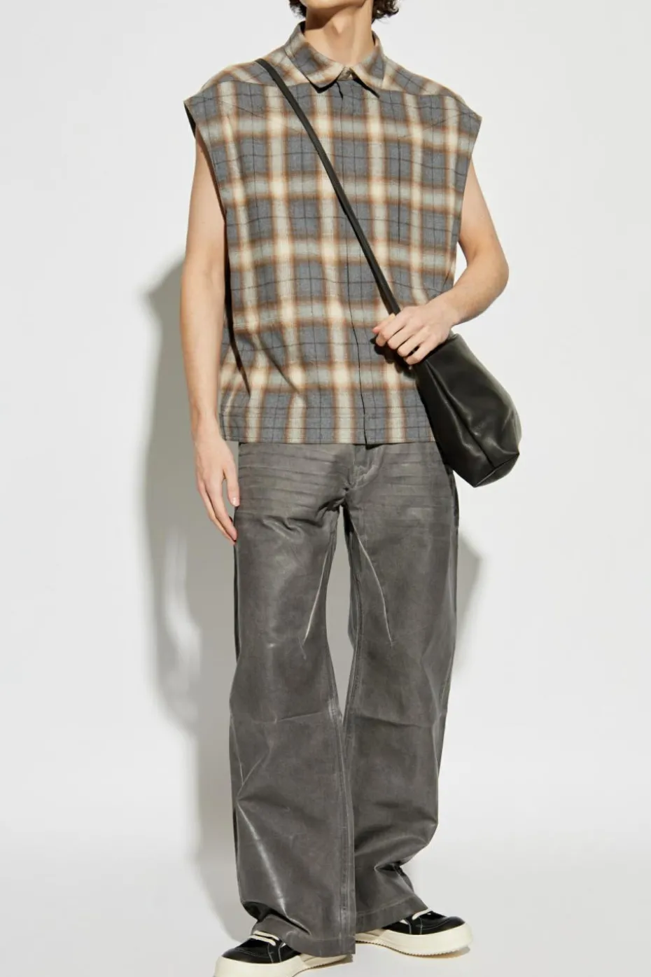 Rick Owens DRKSHDW SZARY Jeansy z prostymi nogawkami