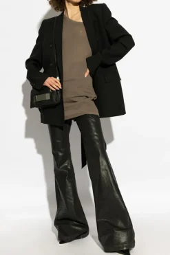 Rick Owens DRKSHDW ZIELONY Top `One Shoulder`