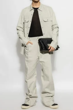 Rick Owens kremowy Jeansy `Geth`