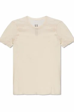 Rick Owens kremowy T-shirt Level T`