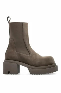 Rick Owens SZARY Botki na obcasie `Beatle`