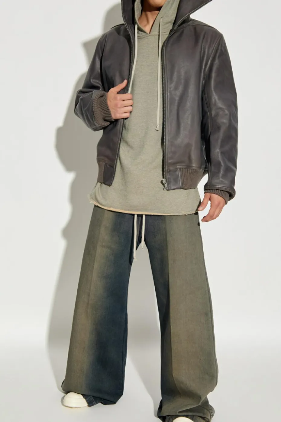 Rick Owens SZARY Jeansy `Wide`