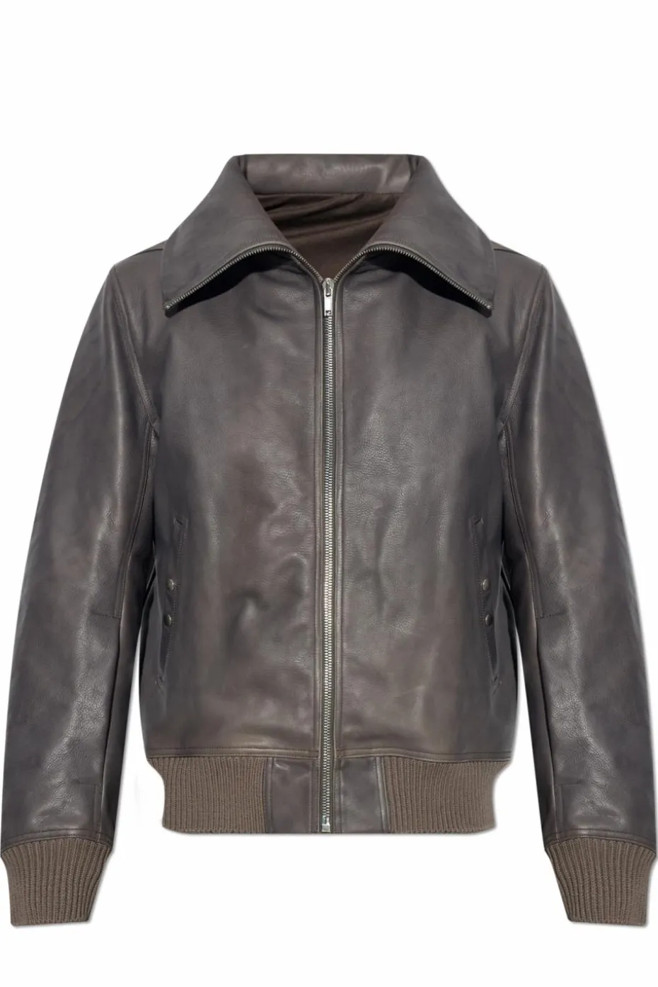 Rick Owens SZARY Skórzana kurtka `Blixa`