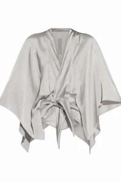 Rick Owens SZARY Top z dekoracyjnym wiązaniem
