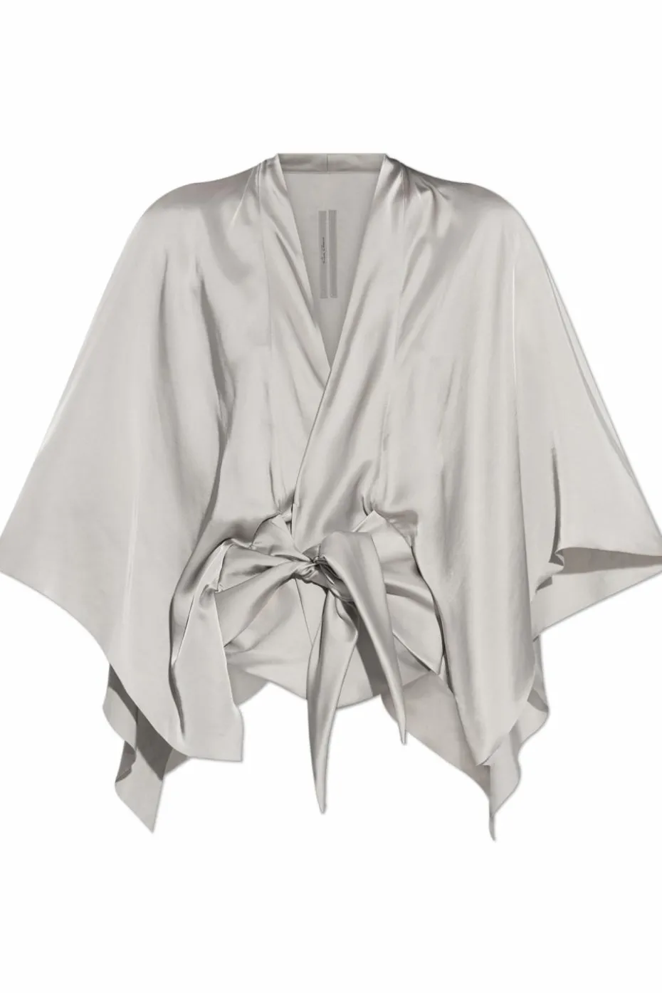Rick Owens SZARY Top z dekoracyjnym wiązaniem