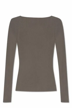 Rick Owens SZARY Top z wycięciem na plecach