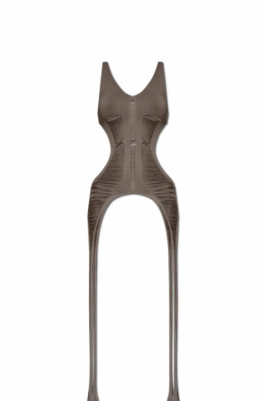 Rick Owens SZARY Wełniany top `Tanja Long`