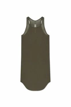 Rick Owens ZIELONY Prążkowany top bez rękawów
