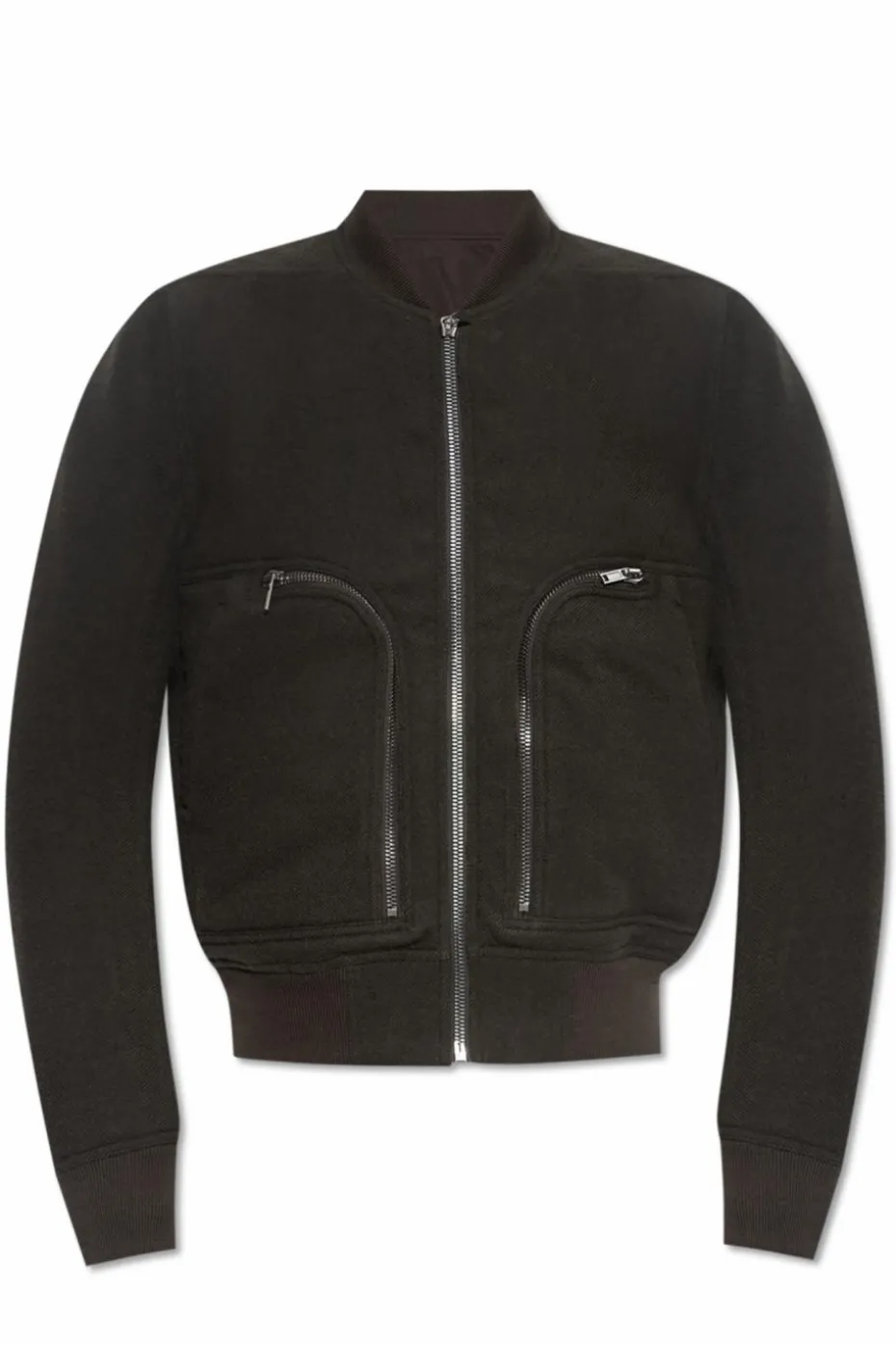 Rick Owens ZIELONY Wełniana kurtka typu `bomber`