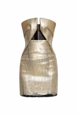 Rick Owens ZŁOTY Sukienka `Prong Mini`