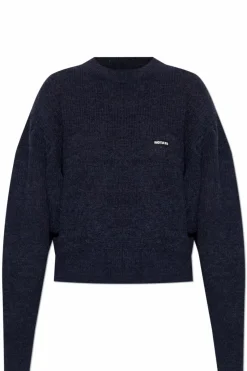ROTATE GRANATOWY Sweter z logo