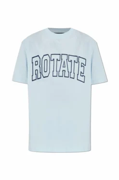 ROTATE jasnoniebieski T-shirt z logo