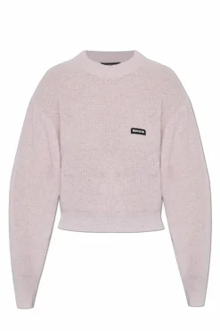ROTATE RÓŻOWY Sweter z logo