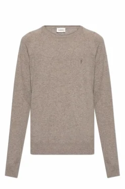 Saint Laurent beżowy Kaszmirowy sweter