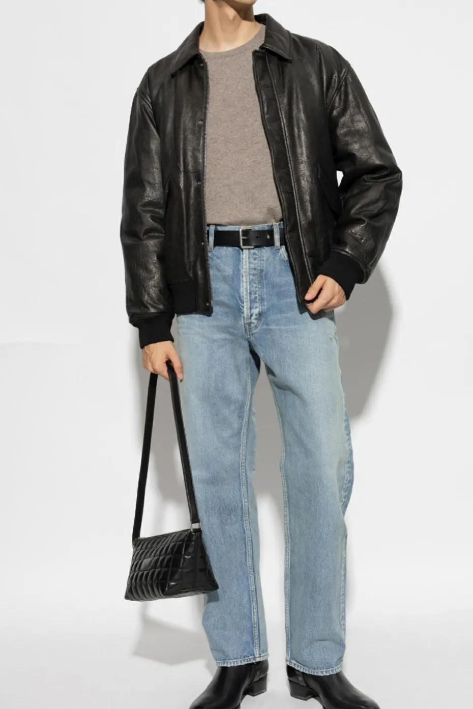 Saint Laurent beżowy Kaszmirowy sweter