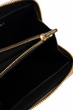 Saint Laurent beżowy Skórzany portfel