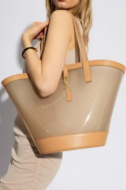 Saint Laurent beżowy Torba ‘Panier Medium’ typu ‘shopper’