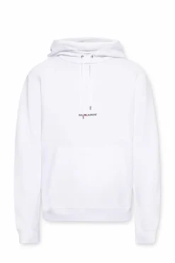 Saint Laurent BIAŁY Bluza z kapturem