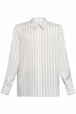 Saint Laurent BIAŁY Koszula ze wzorem w prążki