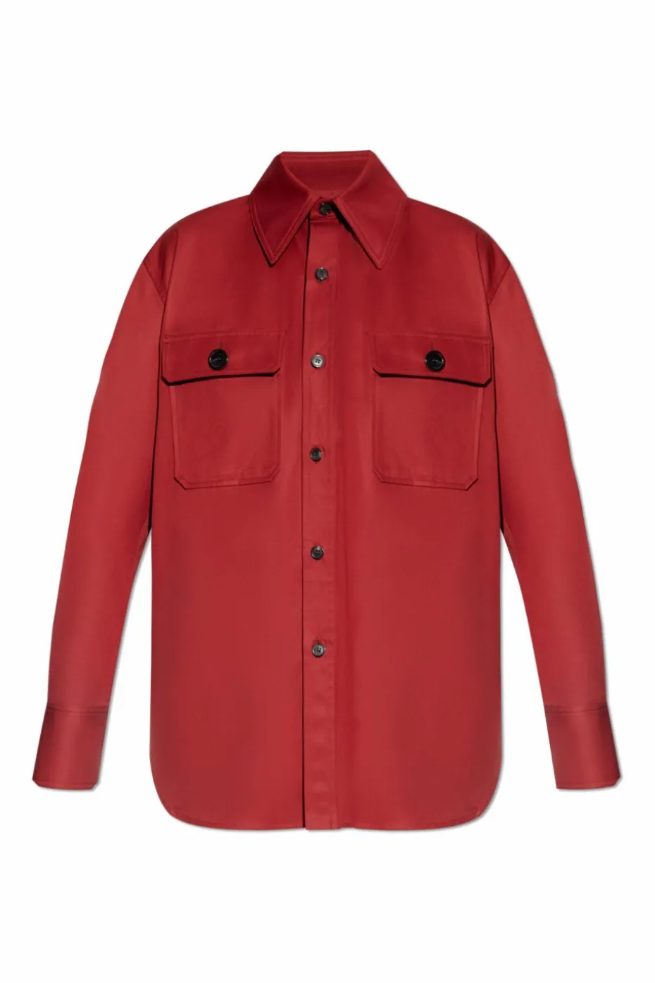 Saint Laurent BORDO Bawełniana koszula z kieszeniami