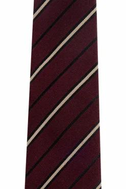 Saint Laurent BORDO Krawat w paski