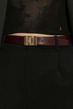 Saint Laurent BORDO Skórzany pasek