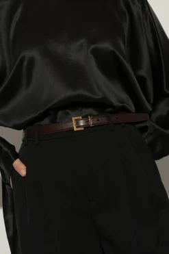 Saint Laurent BORDO Skórzany pasek