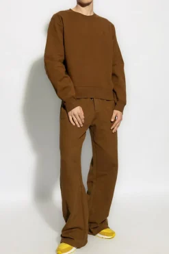 Saint Laurent BRĄZOWY Bluza z logo