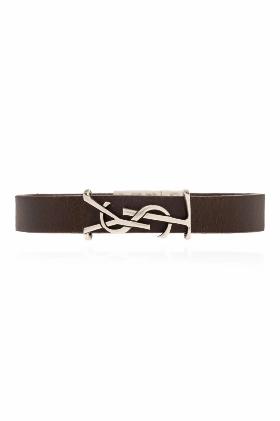 Saint Laurent BRĄZOWY Bransoleta z logo