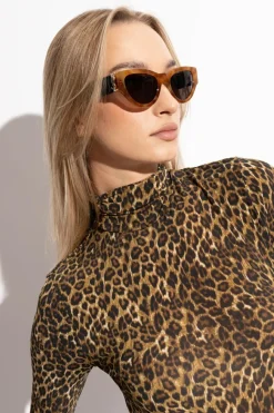 Saint Laurent BRĄZOWY Okulary przeciwsłoneczne