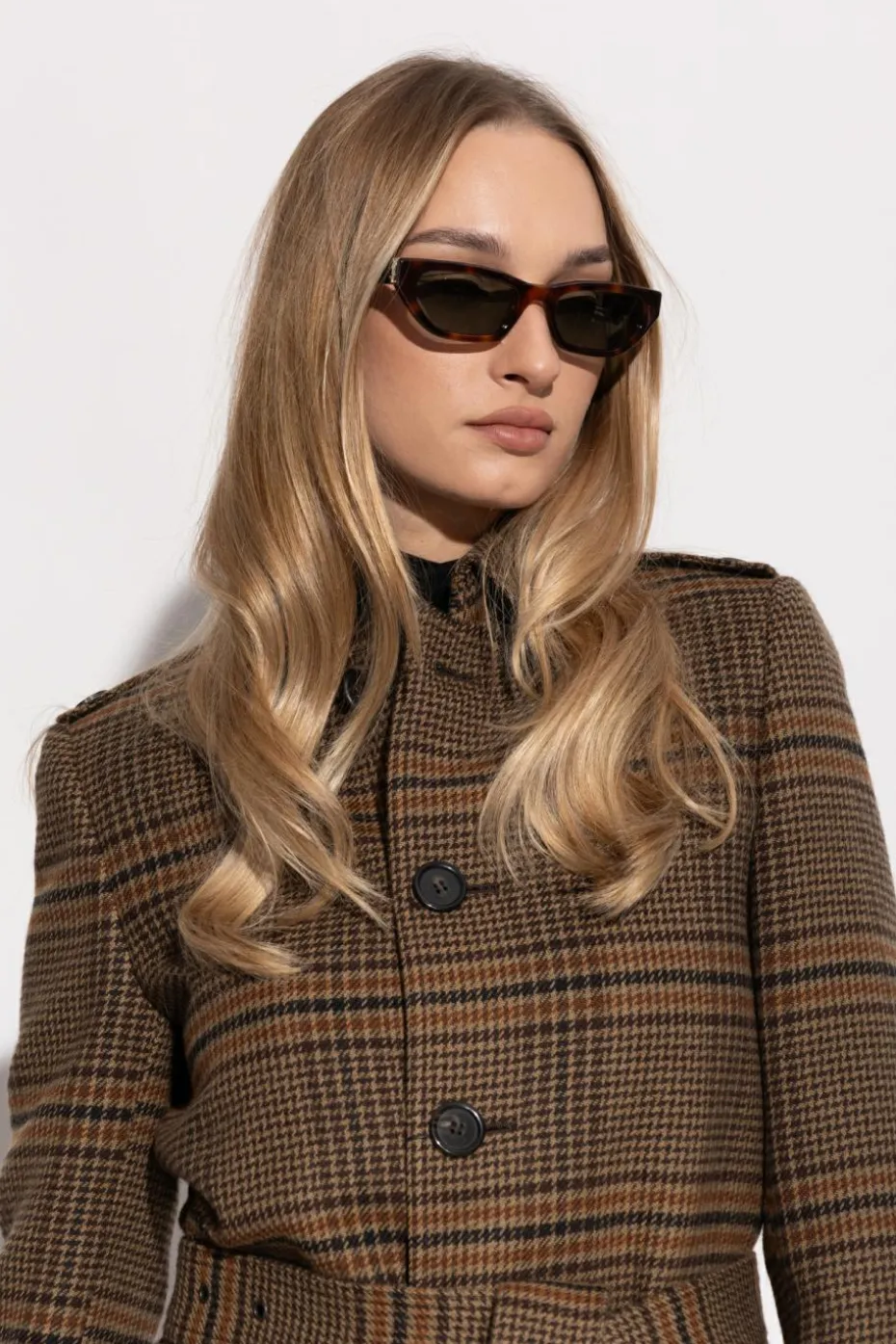 Saint Laurent BRĄZOWY Okulary przeciwsłoneczne `SL M126`