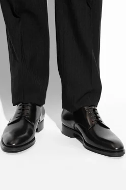 Saint Laurent BRĄZOWY Skórzane buty ‘Adrien’