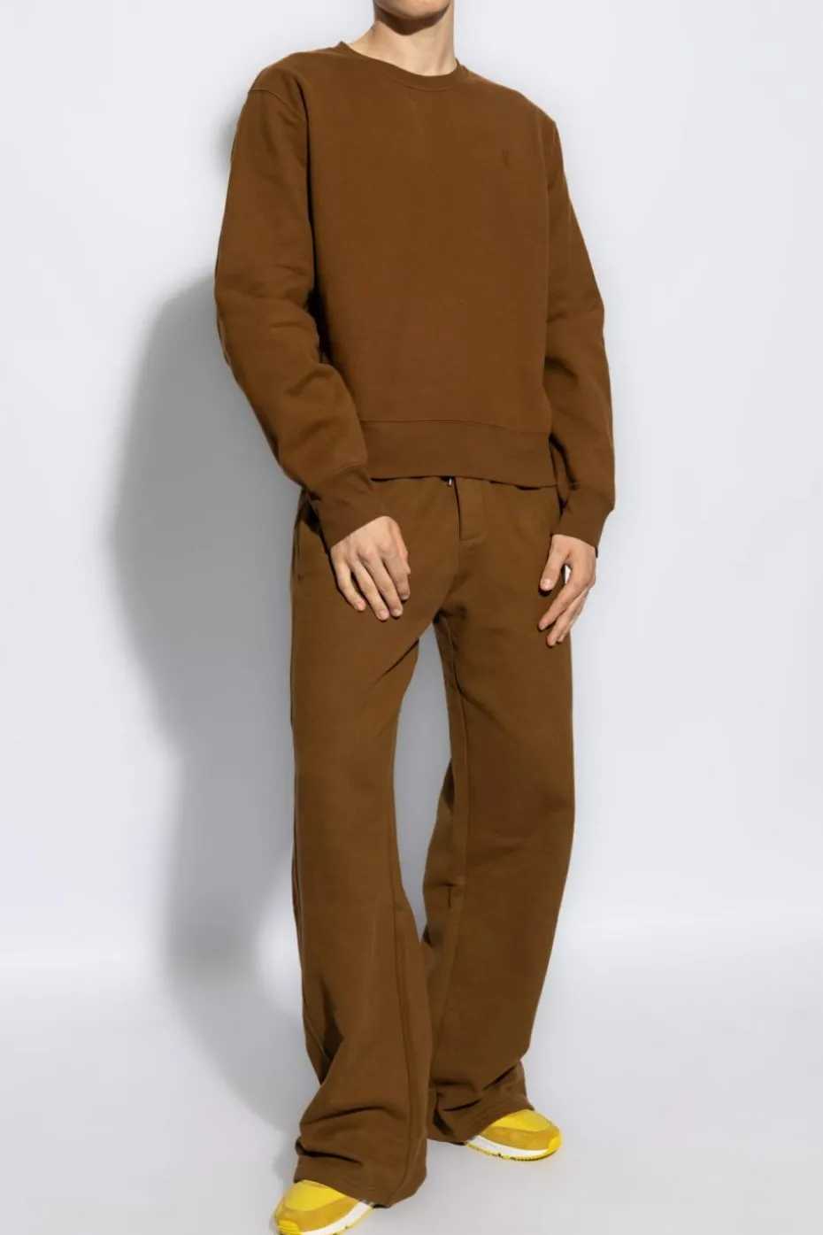 Saint Laurent BRĄZOWY Spodnie dresowe