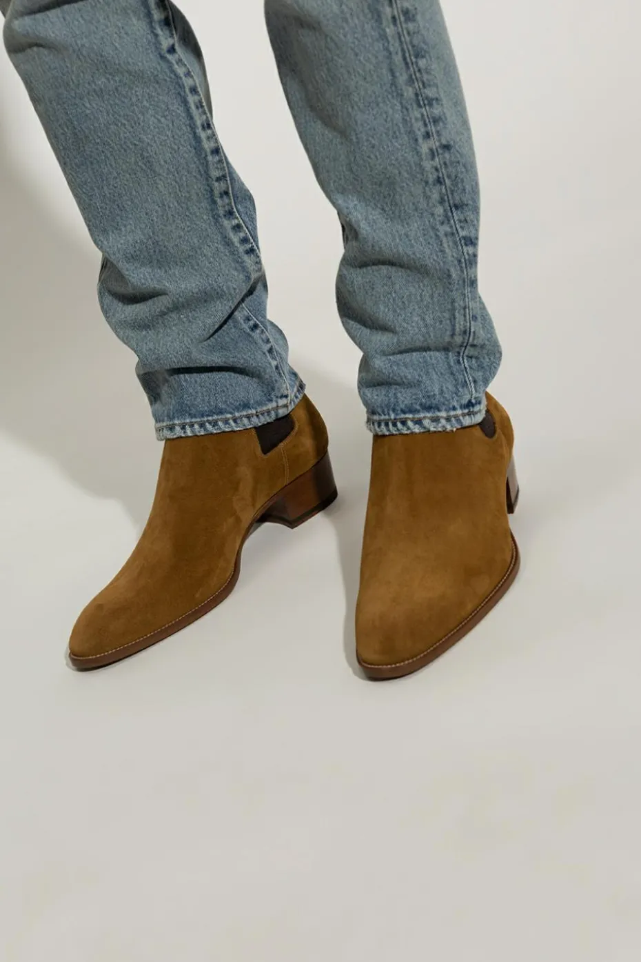 Saint Laurent BRĄZOWY Sztyblety ‘Wyatt’