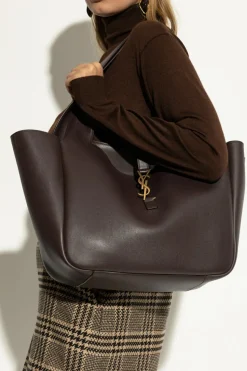 Saint Laurent BRĄZOWY Torba `LE 5 _x001a_ 7 BEA` typu `shopper`