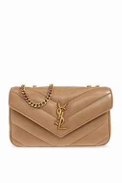 Saint Laurent BRĄZOWY Torba na ramię ‘Loulou Small’