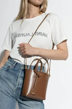 Saint Laurent BRĄZOWY Torba na ramię `Mini Toy`