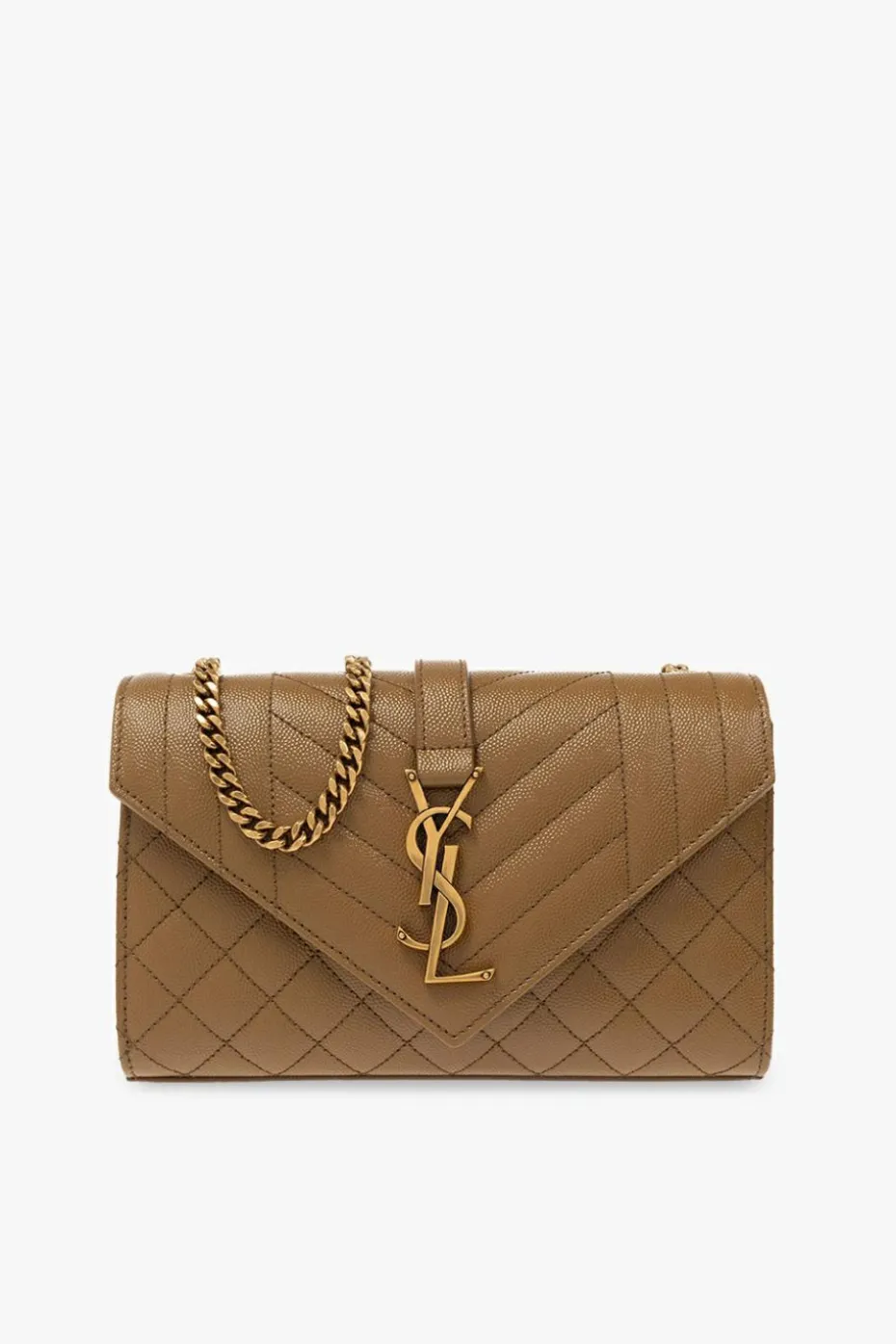 Saint Laurent BRĄZOWY Torba na ramię ‘Envelope Small’