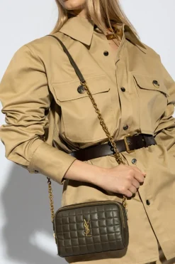 Saint Laurent BRĄZOWY Torba na ramię ‘ Mini Cassandre`