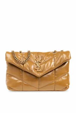 Saint Laurent BRĄZOWY Torba na ramię ‘Puffer Toy’