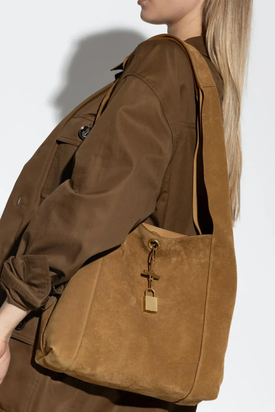 Saint Laurent BRĄZOWY Torba na ramię `Tanger`