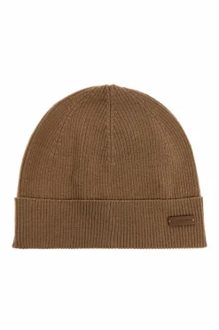 Saint Laurent BRĄZOWY Wełniana czapka