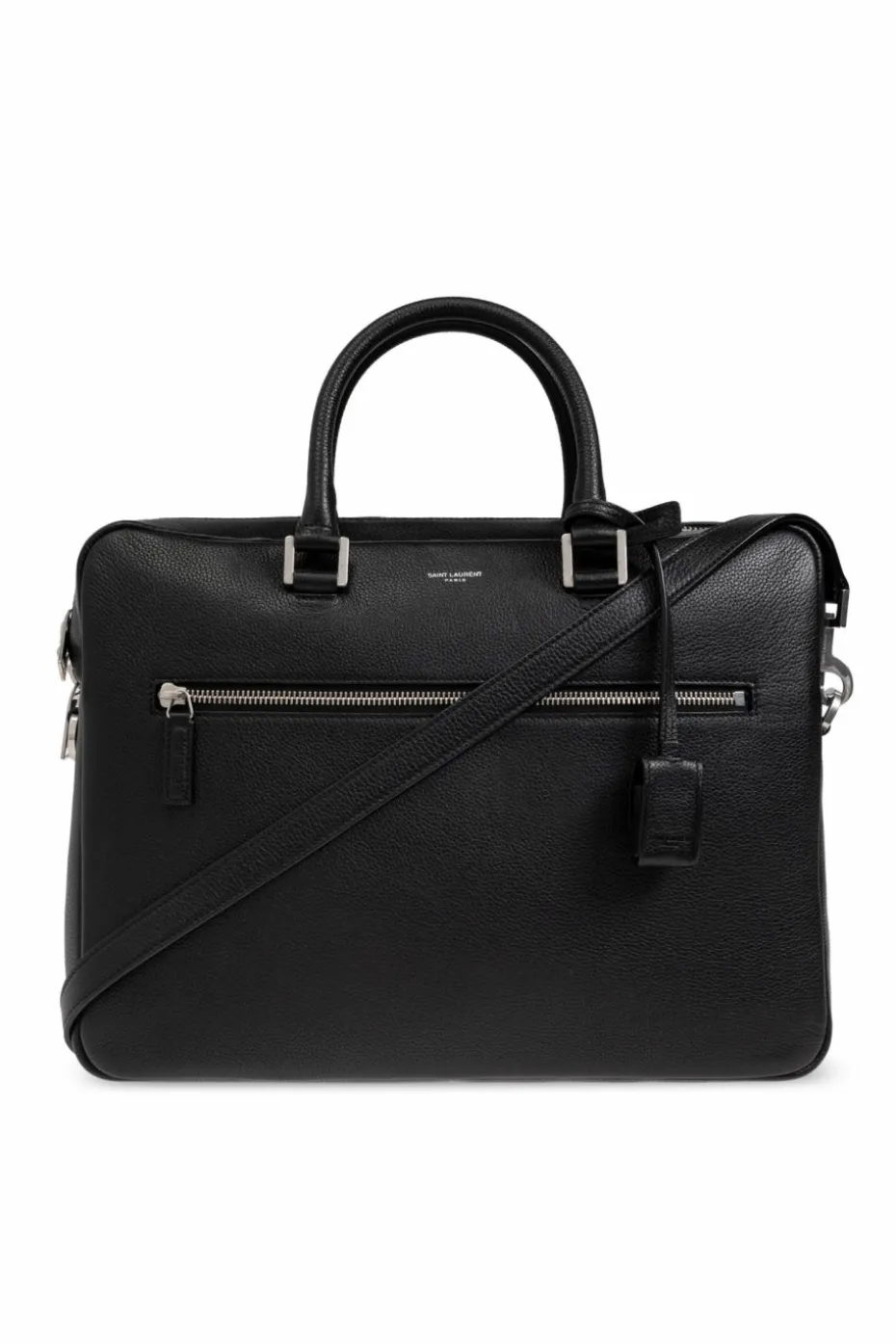 Saint Laurent CZARNY Aktówka `Sac De Jour` z paskiem na ramię