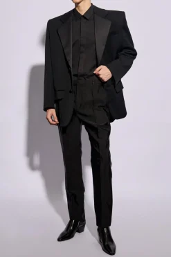 Saint Laurent CZARNY Bawełniana koszula