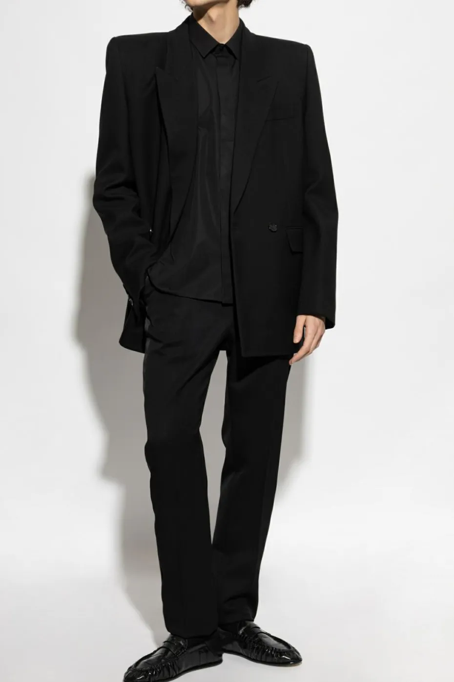 Saint Laurent CZARNY Bawełniana koszula