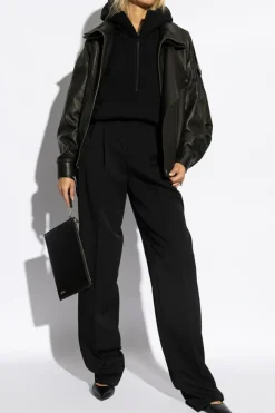 Saint Laurent CZARNY Bluza z kapturem