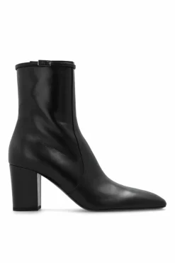 Saint Laurent CZARNY Botki na obcasie ‘Betty’